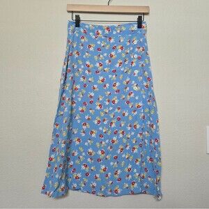 Faithfull the Brand Racquel Jasmin Floral Blue Skirt NWT Size XS